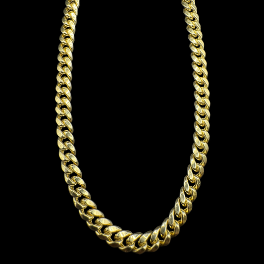 14K YELLOW HOLLOW MIAMI CUBAN CHAIN
