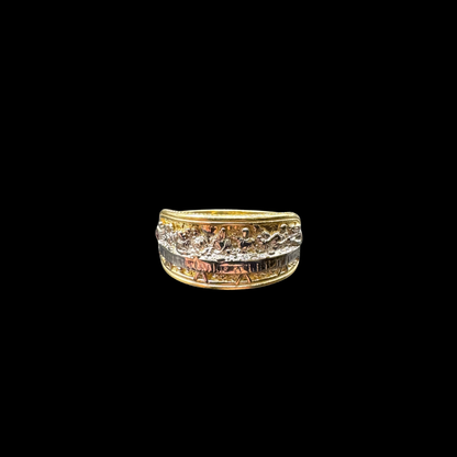 14K 2 TONE LAST SUPPER RING