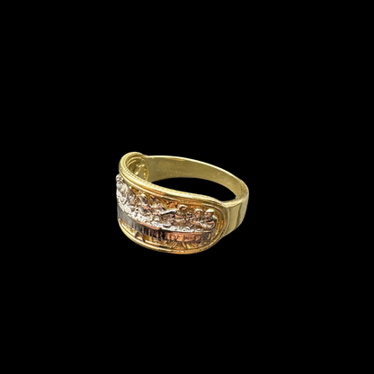 14K 2 TONE LAST SUPPER RING