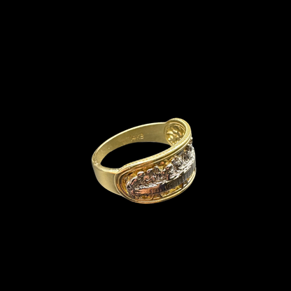 14K 2 TONE LAST SUPPER RING