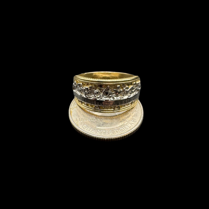 14K 2 TONE LAST SUPPER RING