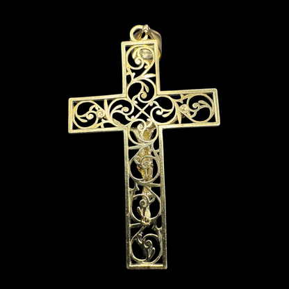14K HOLLOW CRUCIFIX CROSS