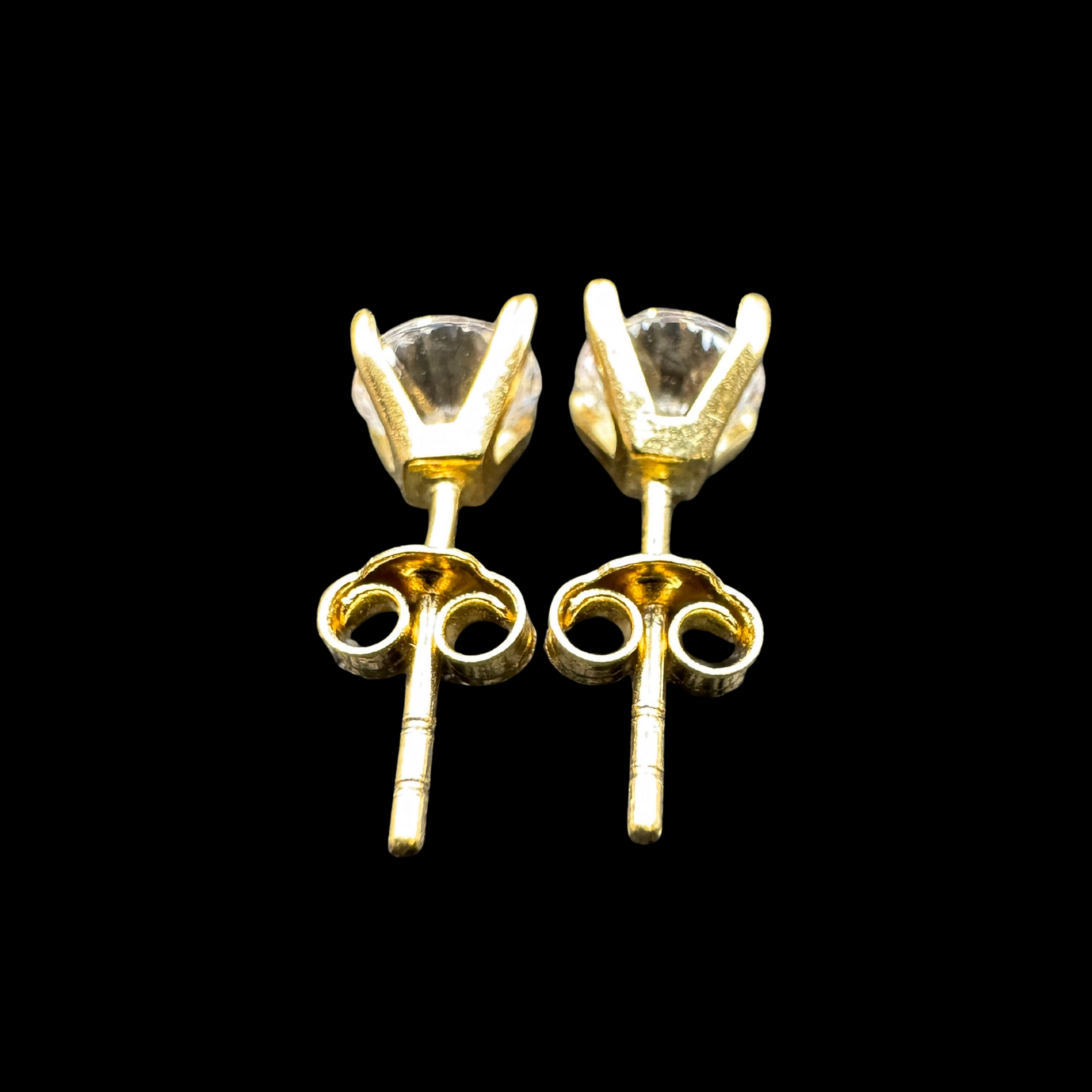14K ROUND ZIRCON STUDS