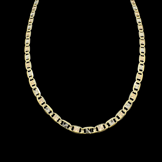 14K 3 TONE VALENTINO CHAIN