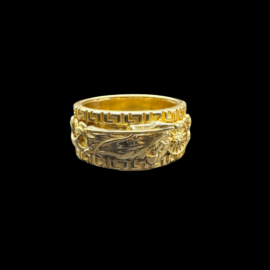 14K ROTATING SAN JUDAS CHINO LINK RING SIZE 10