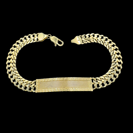 14K PETATIO NAME PLATE BRACELET