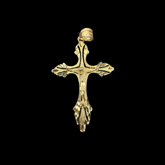 14K YELLOW GOLD CRUCIFIX CROSS