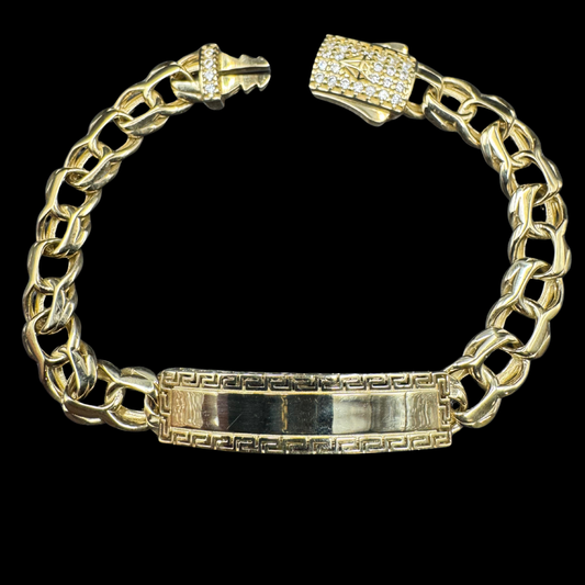 14K CHINO LINK NAME PLATE BRACELET