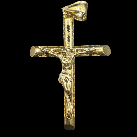 14K HOLLOW CRUCIFIX PENDANT